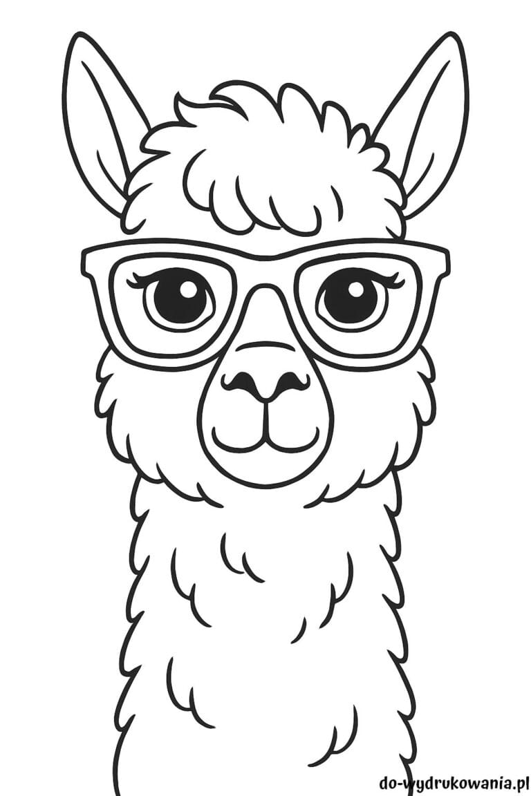 kolorowanka lama do wydrukowania w formacie pdf